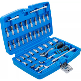 Coffret de douilles | 6,3 mm (1/4") | en pouces | 46 pièces