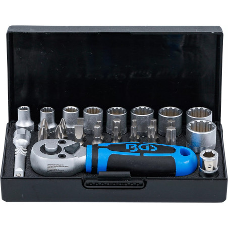 Coffret de douilles | 6,3 mm (1/4") | 28 pièces