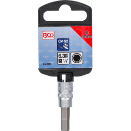 Douille à embouts | 6,3 mm (1/4") | six pans intérieurs 6 mm