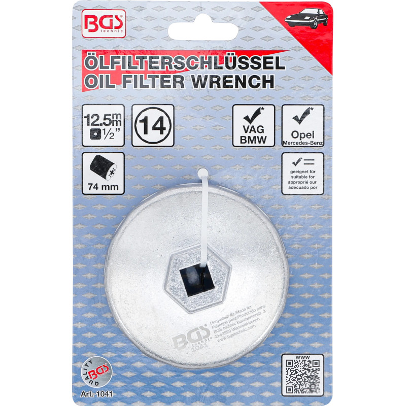 Clé à filtres cloches | 14 pans | Ø 64 mm | pour Daihatsu, Fiat, Nissan, Toyota