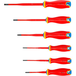 Jeu de tournevis VDE | pointe extra fine | 6 pcs.