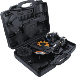 Coffret de ponceuse/polisseuse pneumatique et jeu d’accessoires