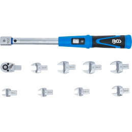 Jeu de clés dynamométriques | pour outils enfichables de 9 x 12 mm | 10 - 50 Nm | 10 pcs.