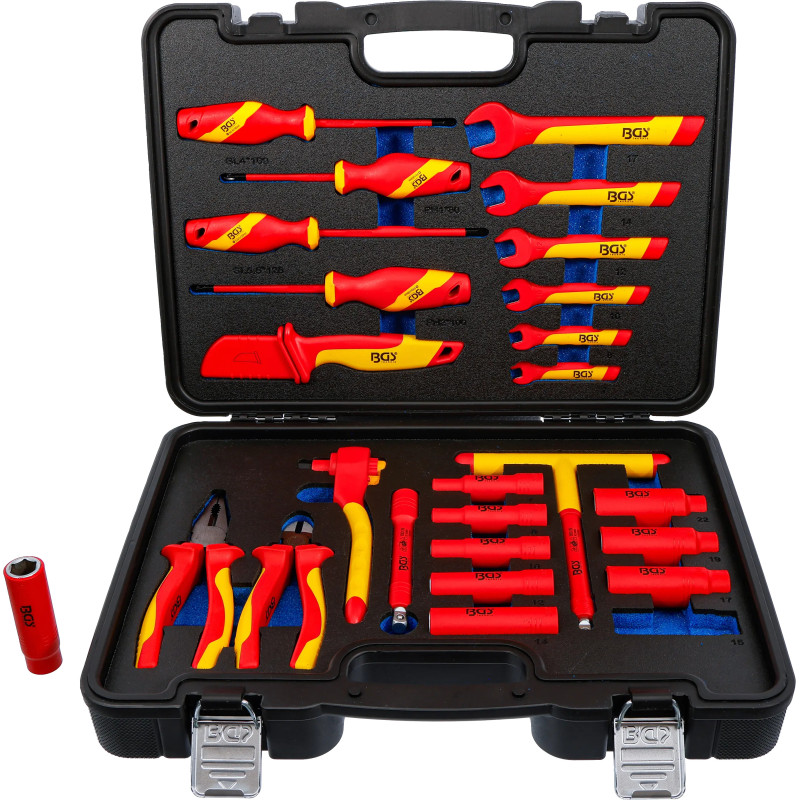 Jeu de douilles VDE | Empreinte 10 mm (3/8") | 25 pièces