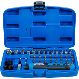 Tournevis sur batterie | avec jeu d’embouts et de douilles | 41 pièces