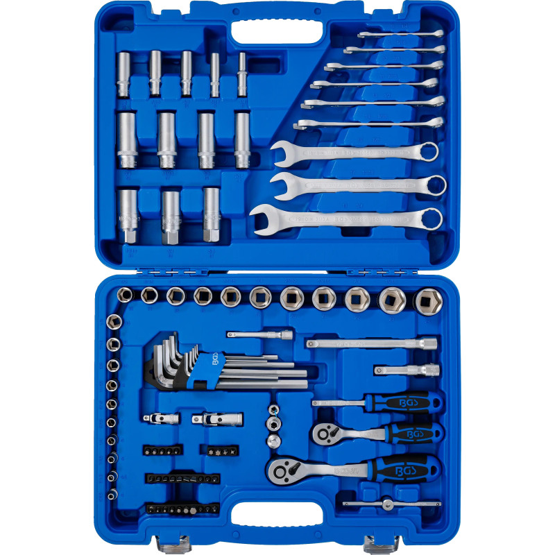 Jeu de douilles à six pans | 6,3 mm (1/4") / 10 mm (3/8") | 92 pièces