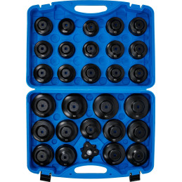 Jeu de douilles à filtres (cloches) à huile multimarques | 30 pièces