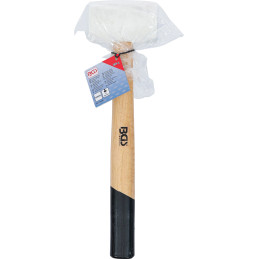 Maillet caoutchouc | manche Hickory | tête blanche