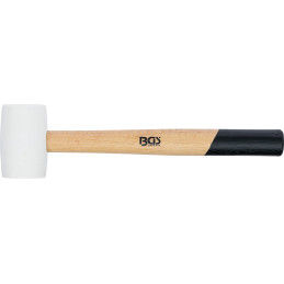 Maillet caoutchouc | manche Hickory | tête blanche