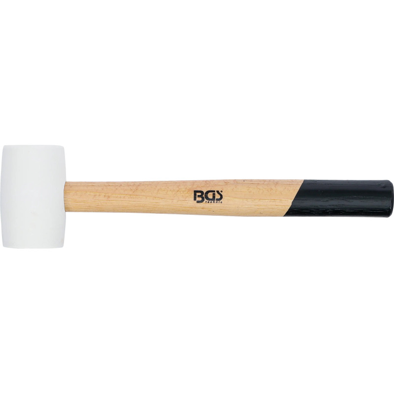 Maillet caoutchouc | manche Hickory | tête blanche