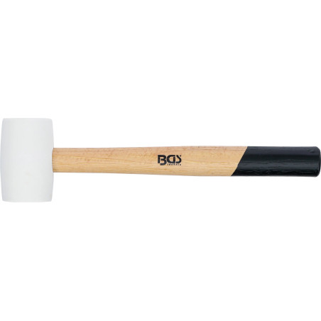 Maillet caoutchouc | manche Hickory | tête blanche