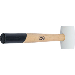 Maillet caoutchouc | manche Hickory | tête blanche