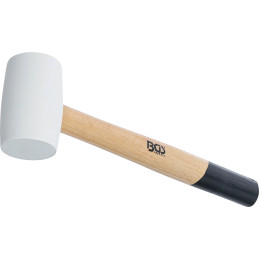 Maillet caoutchouc | manche Hickory | tête blanche