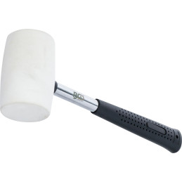 Maillet caoutchouc | manche métallique | tête blanche | Ø 48 mm