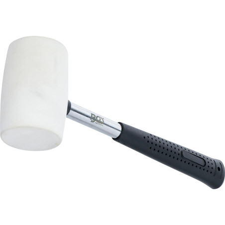 Maillet caoutchouc | manche métallique | tête blanche | Ø 48 mm