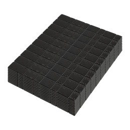 BOÎTE DE 100 CONTREPOIDS ADHÉSIFS EN FER - 60 G (4X10 G + 4X5 G) - NOIR