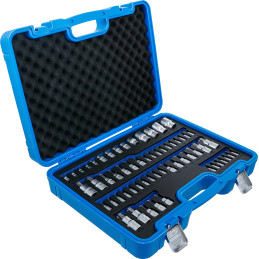 Jeu d’embouts et de douilles | Profil E/T (pour Torx)| 60 pièces