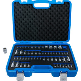 Jeu d’embouts et de douilles | Profil E/T (pour Torx)| 60 pièces
