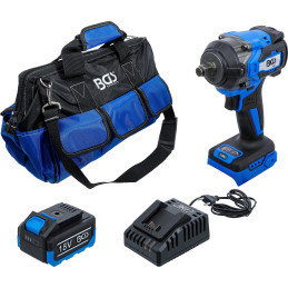 Jeu de clé à choc sur batterie | sans balais | 550 Nm | 18 V | avec batterie et chargeur rapide