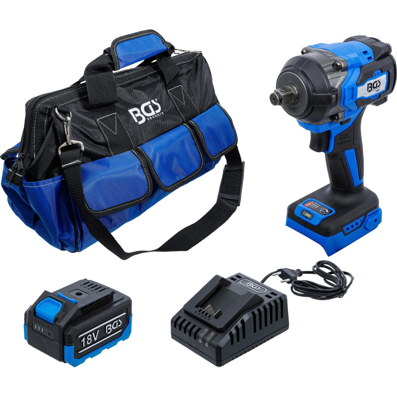 Jeu de clé à choc sur batterie | sans balais | 550 Nm | 18 V | avec batterie et chargeur rapide