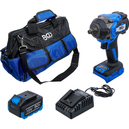 Jeu de clé à choc sur batterie | sans balais | 550 Nm | 18 V | avec batterie et chargeur rapide