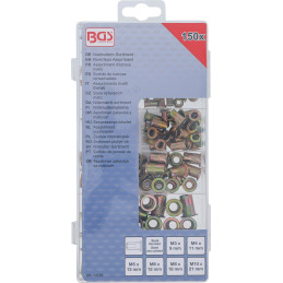 Assortiment d’écrous rivets | acier galvanisé | 150 pièces