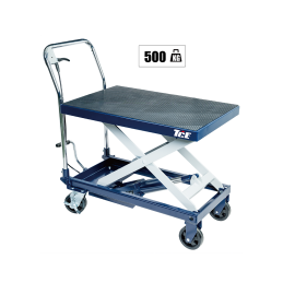 Table élévatrice - capacité 500kg - hauteur de levage de 28 à 86 cm