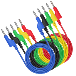 5 pièces double fiche banane empilable 4MM fil de Test câble en cuivre fil 15A pour les outils de test et de mesure électriques