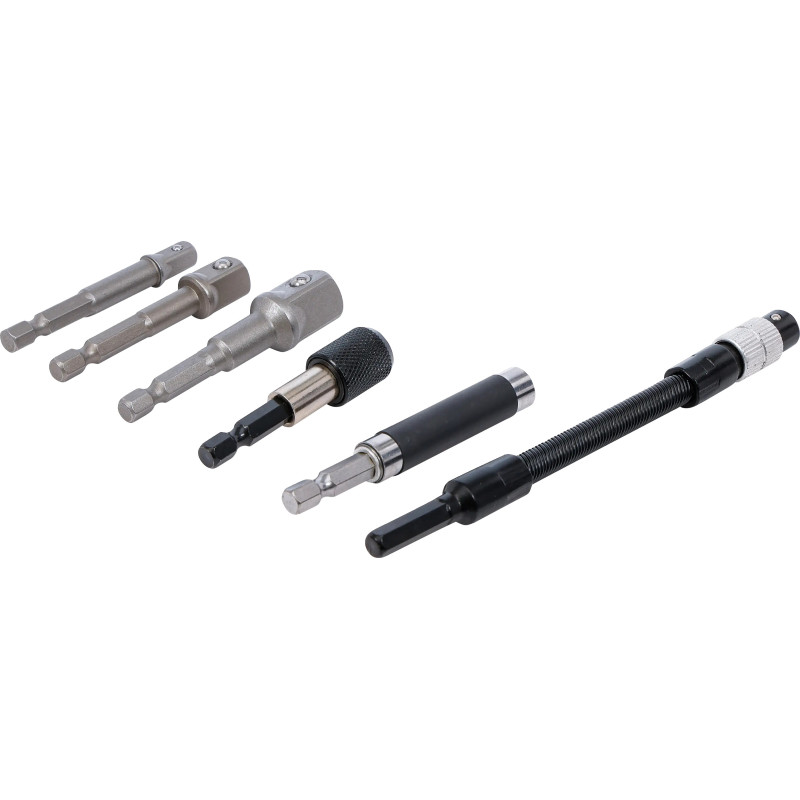 Jeu d'adaptateurs et rallonges | pour perceuses | 6 pcs.