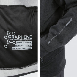 Sweat-shirt manches longues, stretch, avec graphène