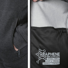 Sweat-shirt manches longues, stretch, avec graphène