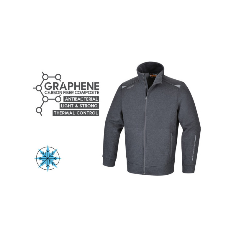 Sweat-shirt manches longues, stretch, avec graphène