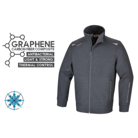 Sweat-shirt manches longues, stretch, avec graphène