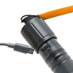 Torche LED à haute luminosité rechargeable en aluminium anodisé, 500 lumens
