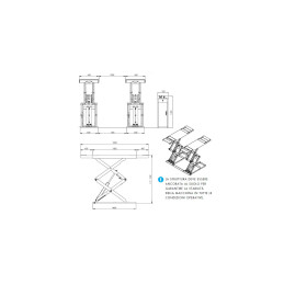 PONT ÉLECTROHYDRAULIQUE À DOUBLES CISEAUX Á PROFIL BAS - 4 T