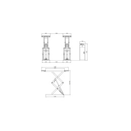 PONT ÉLECTROHYDRAULIQUE À DOUBLES CISEAUX SUPER-SURBAISSÉ - 3.5 T