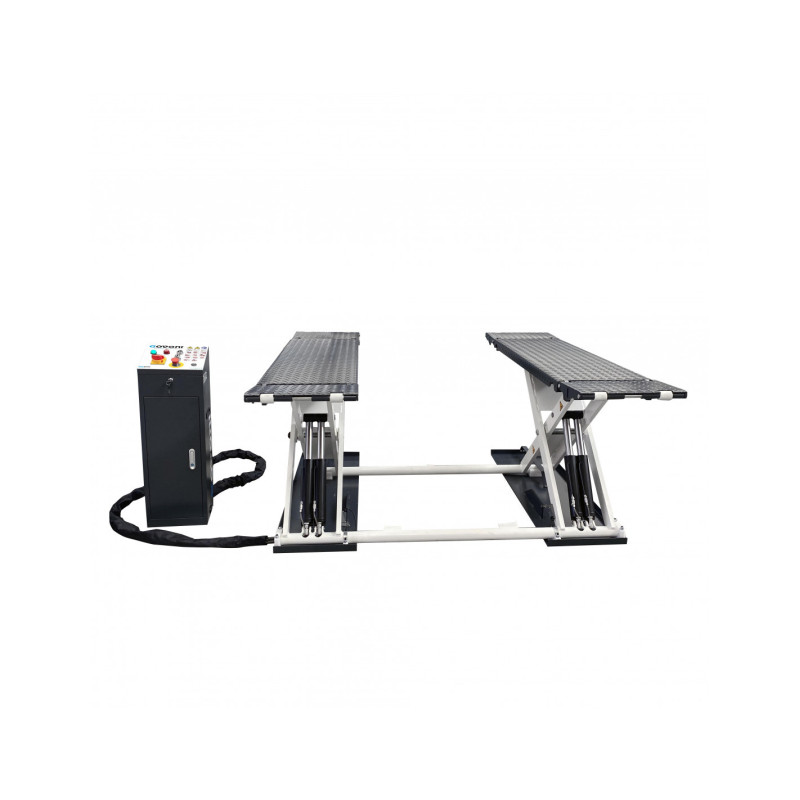 PONT ÉLÉVATEUR ÉLECTROHYDRAULIQUE À CISEAUX À COURSE RÉDUITE POUR SPÉCIALISTES DE PNEUS ET CARROSSERIES - 3.5 T