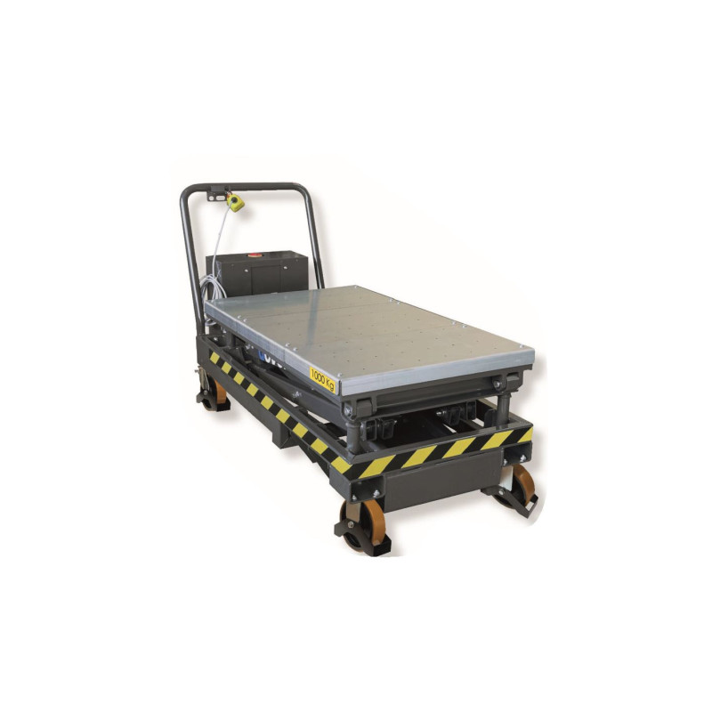 TABLE ELEVATRICE À DOUBLES CISEAUX, POUR BATTERIES, ET À D'AUTRES COMPOSANTS AUTOMOBILES - 1000 KG ÉLECTRO-HYDRAULIQUE