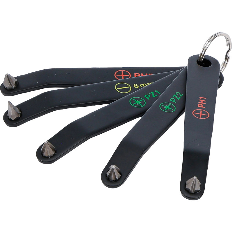 Tournevis à embouts spéciaux | ultra plat | plat SL, cruciforme (PH) et PZ, Profil T (pour Torx) | 5 pièces