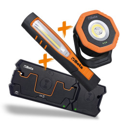 Pack comprenant 2 lampes : 1 lampe 1838SW, 1 lampe 1838POCKET et 1 base de recharge par induction 1839BRW