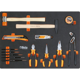 Combinaison d'ameublement d'atelier C45PRO X comprenant 196 outils Beta Worker CADEAU TV LED 102CM