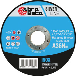 Disques à tronçonner d’épaisseur mince INOX 76X1 ø10 CP A36N