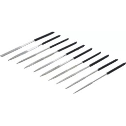 Jeu de limes diamantées | droites | 140 x 3 mm | 10 pièces