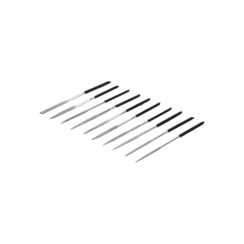 Jeu de limes diamantées | droites | 140 x 3 mm | 10 pièces Jeu de limes diamantées | droites | 140 x 3 mm | 10 pièces