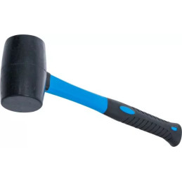 Maillet caoutchouc | manche en fibres de verre | tête noire | Ø 50 mm | 280 g