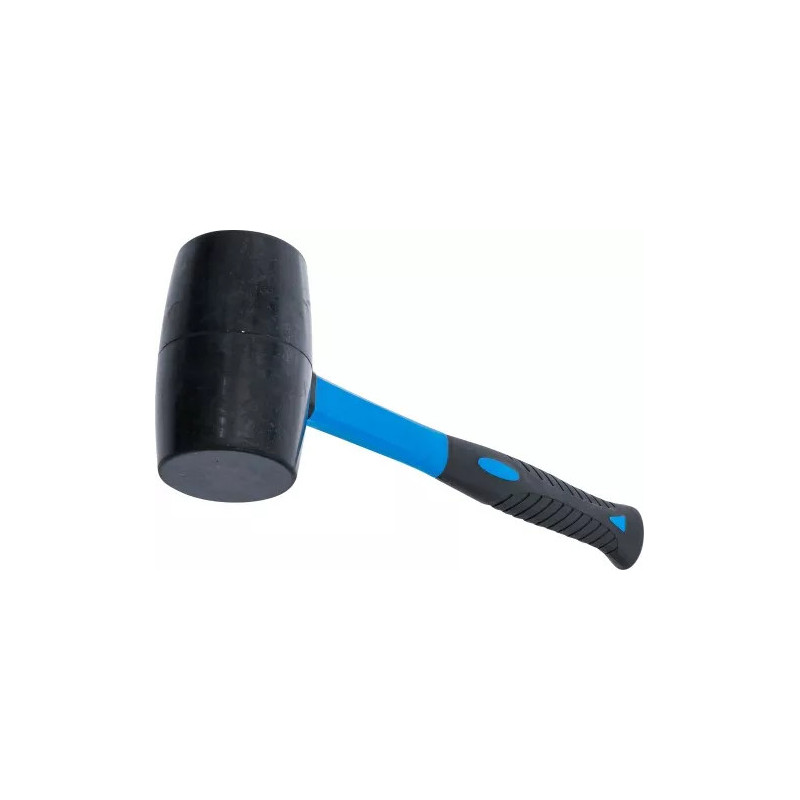 Maillet caoutchouc | manche en fibres de verre | tête noire | Ø 70 mm | 900 g