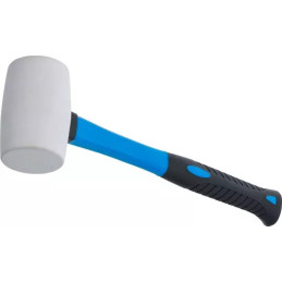 Maillet caoutchouc | manche en fibres de verre | tête blanche | Ø 48 mm | 250 g