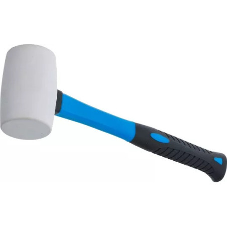 Maillet caoutchouc | manche en fibres de verre | tête blanche | Ø 48 mm | 250 g