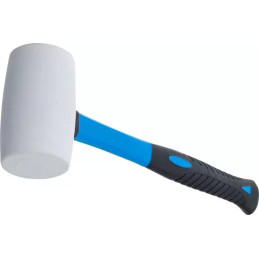 Maillet caoutchouc | manche en fibres de verre | tête blanche | Ø 64 mm | 750 g