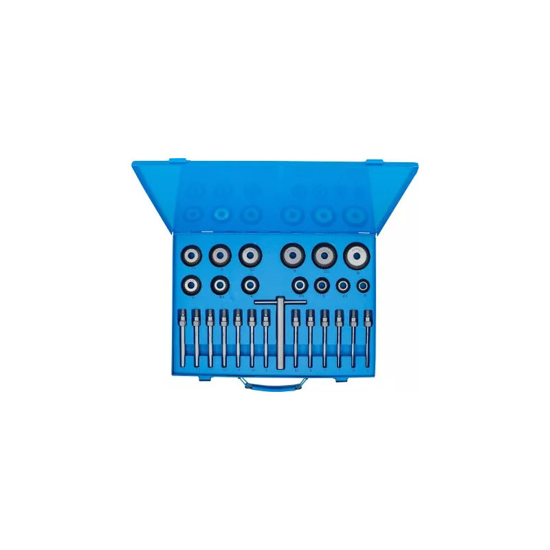 Jeu de fraises pour sièges de soupapes, 30 60 mm, 27 pièces Jeu de fraises pour sièges de soupapes, 30 60 mm, 27 pièces